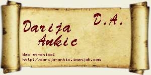 Darija Ankić vizit kartica